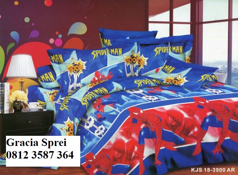 <p>Sprei Disperse Spiderman 18-3900 sprei dengan m